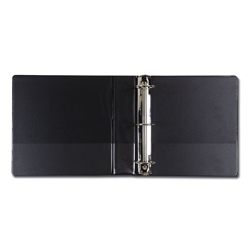 Samsill Round Ring Reference Binder 3 Rings 2 Capacity 11 x 8.5 Black 14860