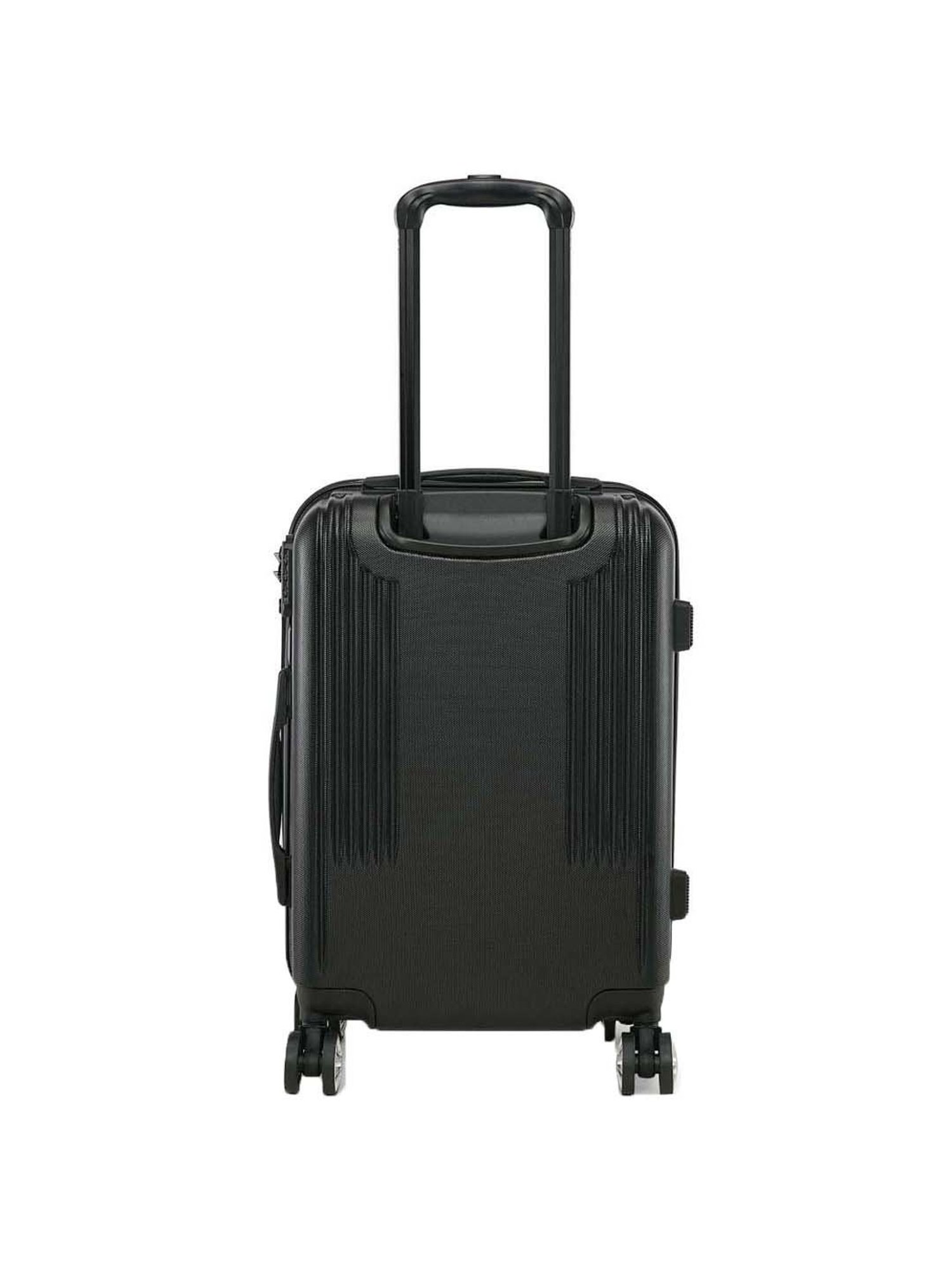 Swiss Brand Sion 2.0 Black Striped Hard Cabin Trolley Bag - 34 cm