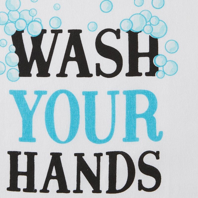 3pk Cotton Wash Your Hands Dishtowel Set - Design Imports