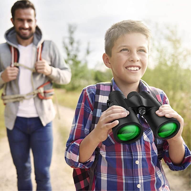 12x42 Binoculars for Adults Compact Binocular Prism BAK4 FMC Lens Waterproof HD Binoculars for Bird Watching Hunting with Carrying Bag