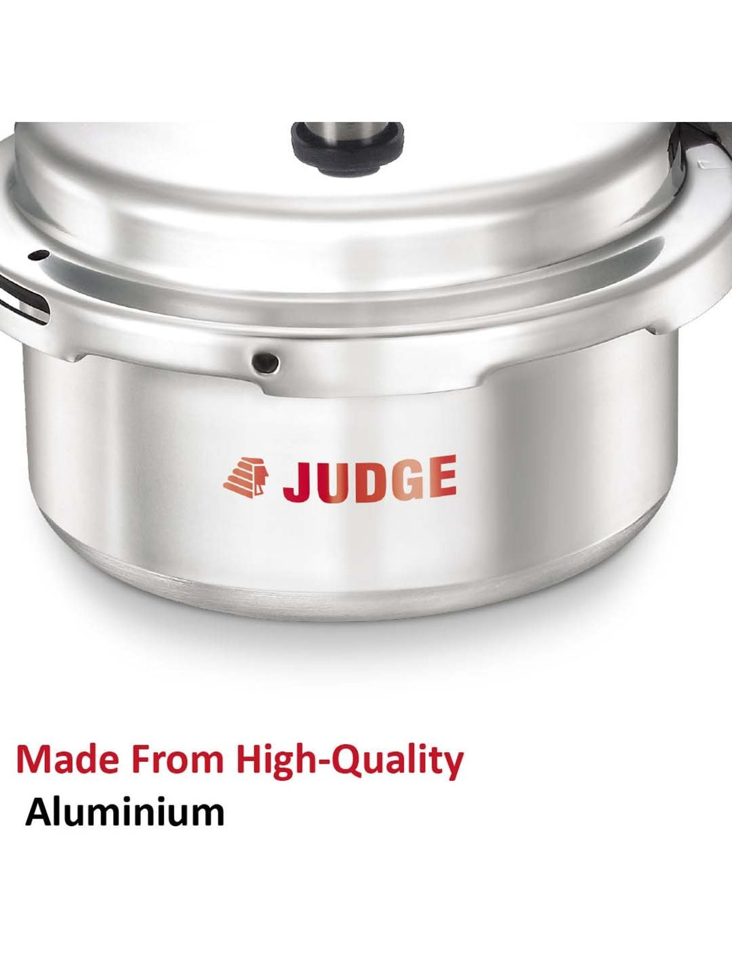 JUDGE Silver Aluminium 22 cm Non-Induction Base Outer Lid Pressure Cooker (2 L) - Set of 1