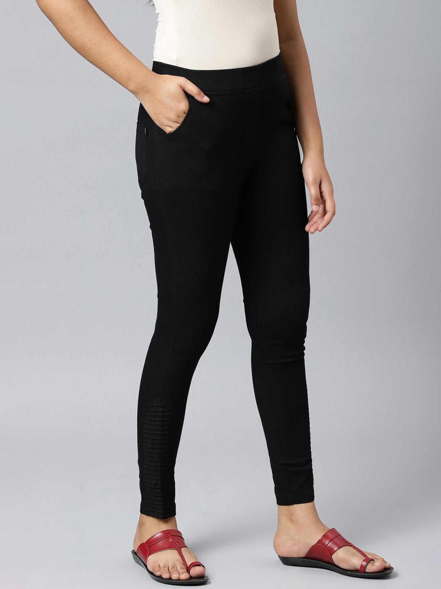 Elleven from Aurelia Black Cotton Jeggings