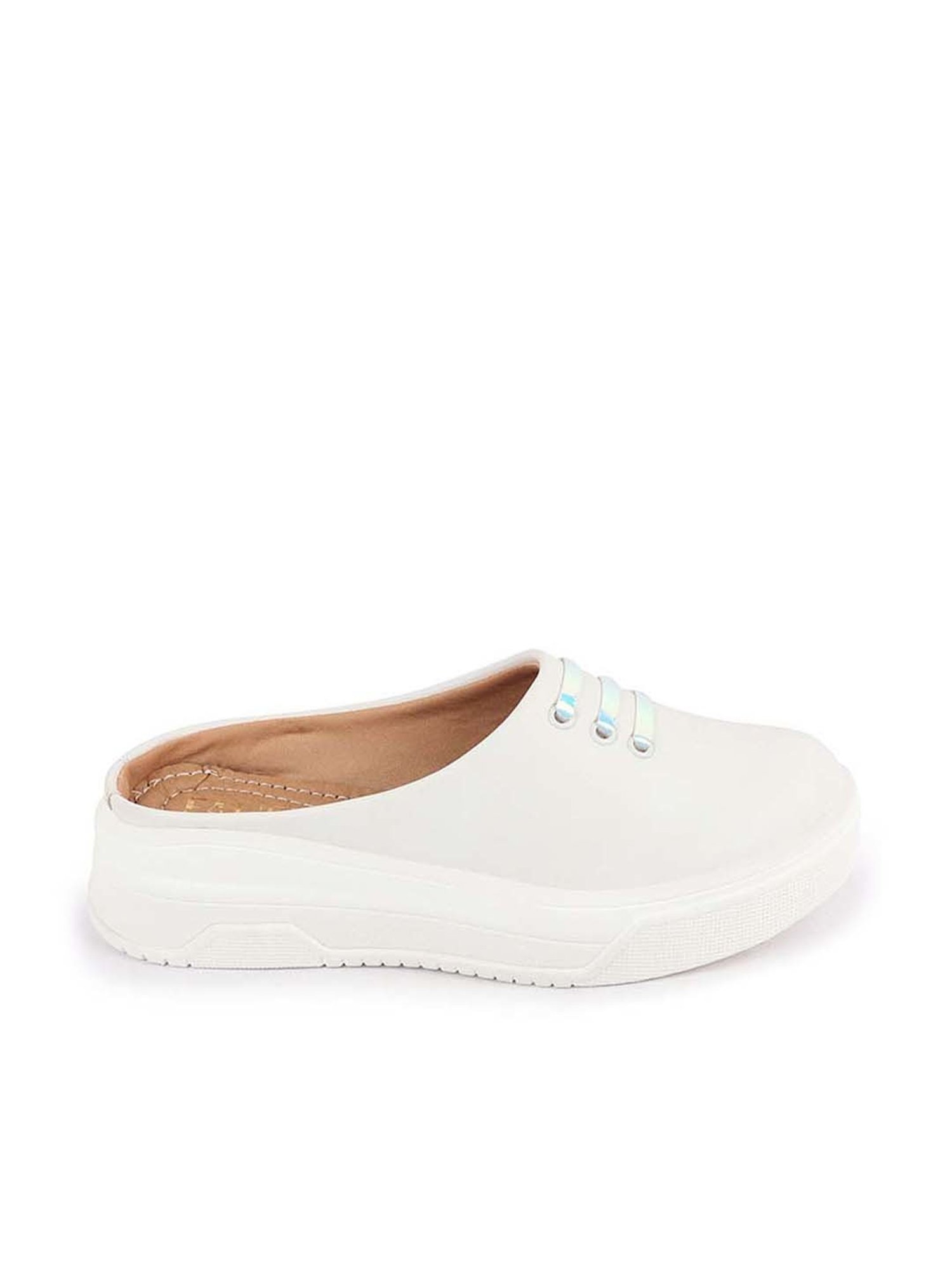 Fausto Women's White Mule Shoes