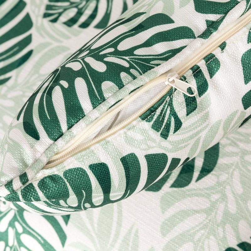 Accent Armchair with Walnut Ruberwood Frame Green/Fabric Pattern - Glitzhome