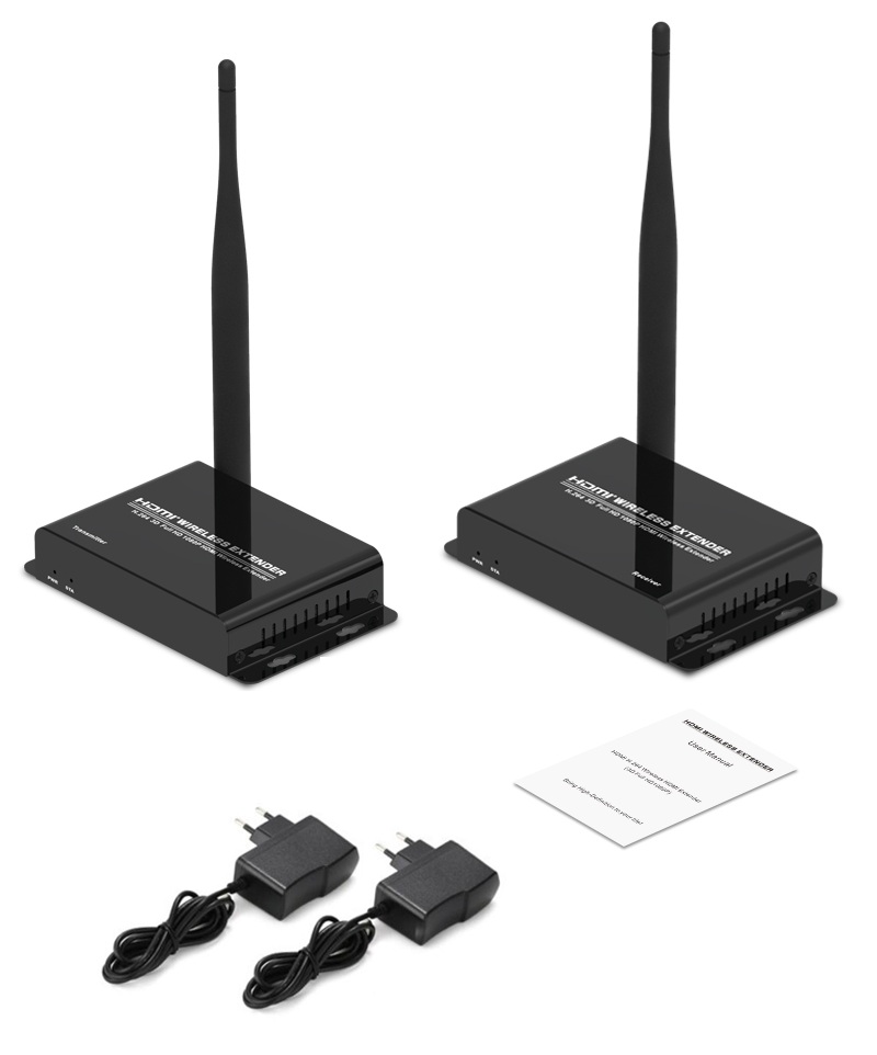 Up to 164Ft, Wireless  HD TV Connection Kit 1080P@60Hz Extender Transmitter Receiver Video Audio