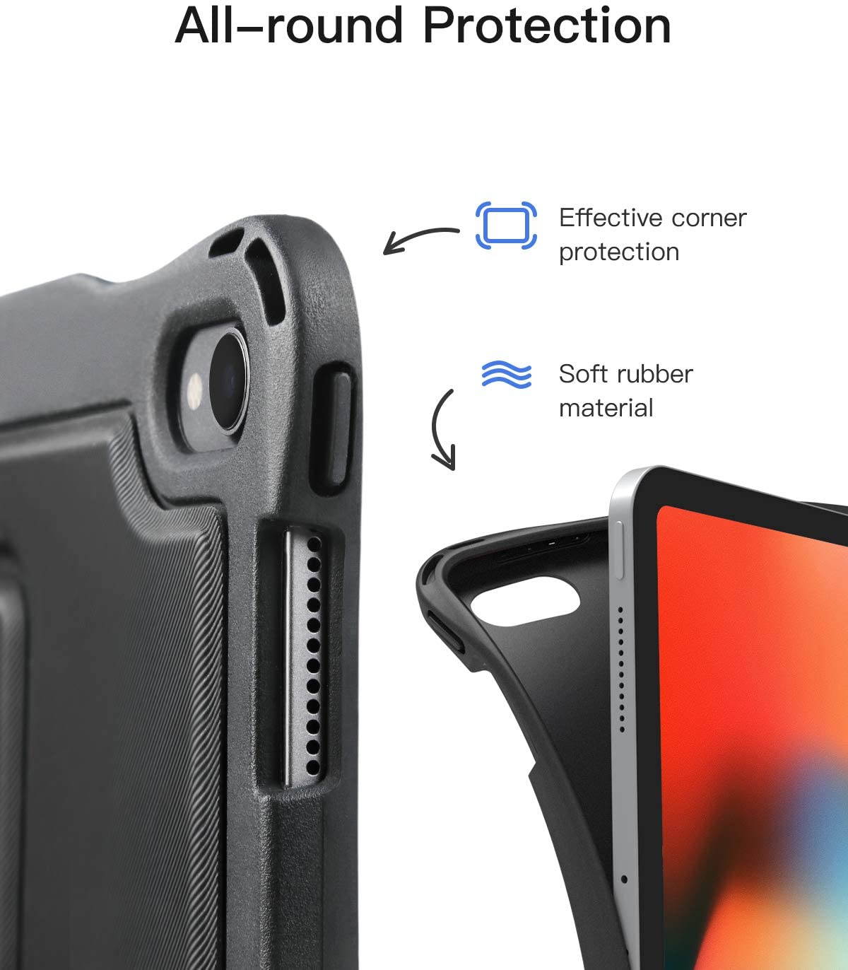 Inateck iPad Case for 11 Inch iPad Pro 2018, Rugged iPad Cover, Smart TPU Cover Case, KB03003