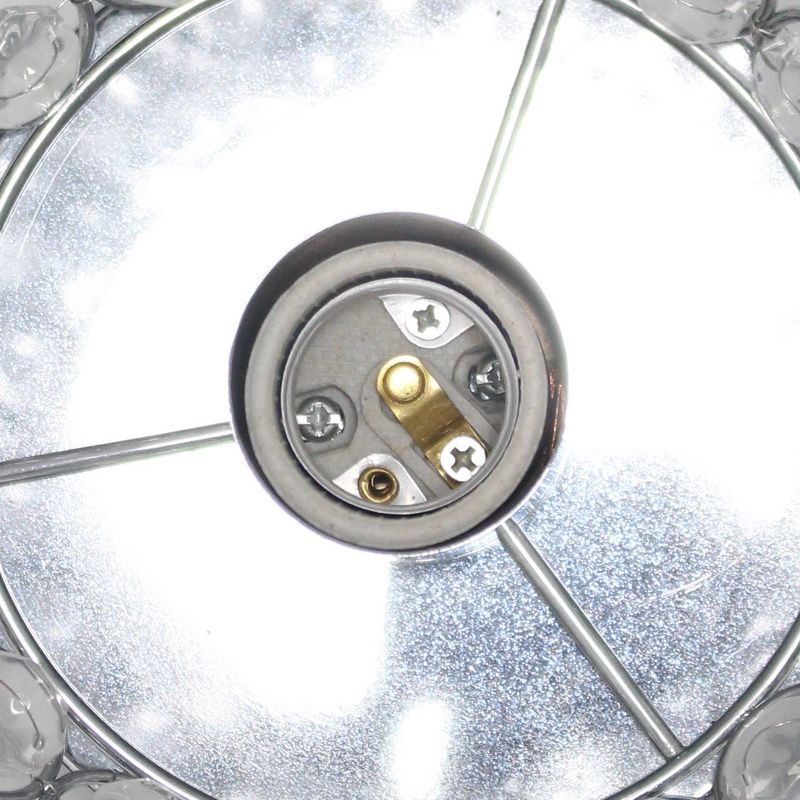 Elipse Crystal Decorative Curved Accent Uplight Table Lamp Chrome - Elegant Designs