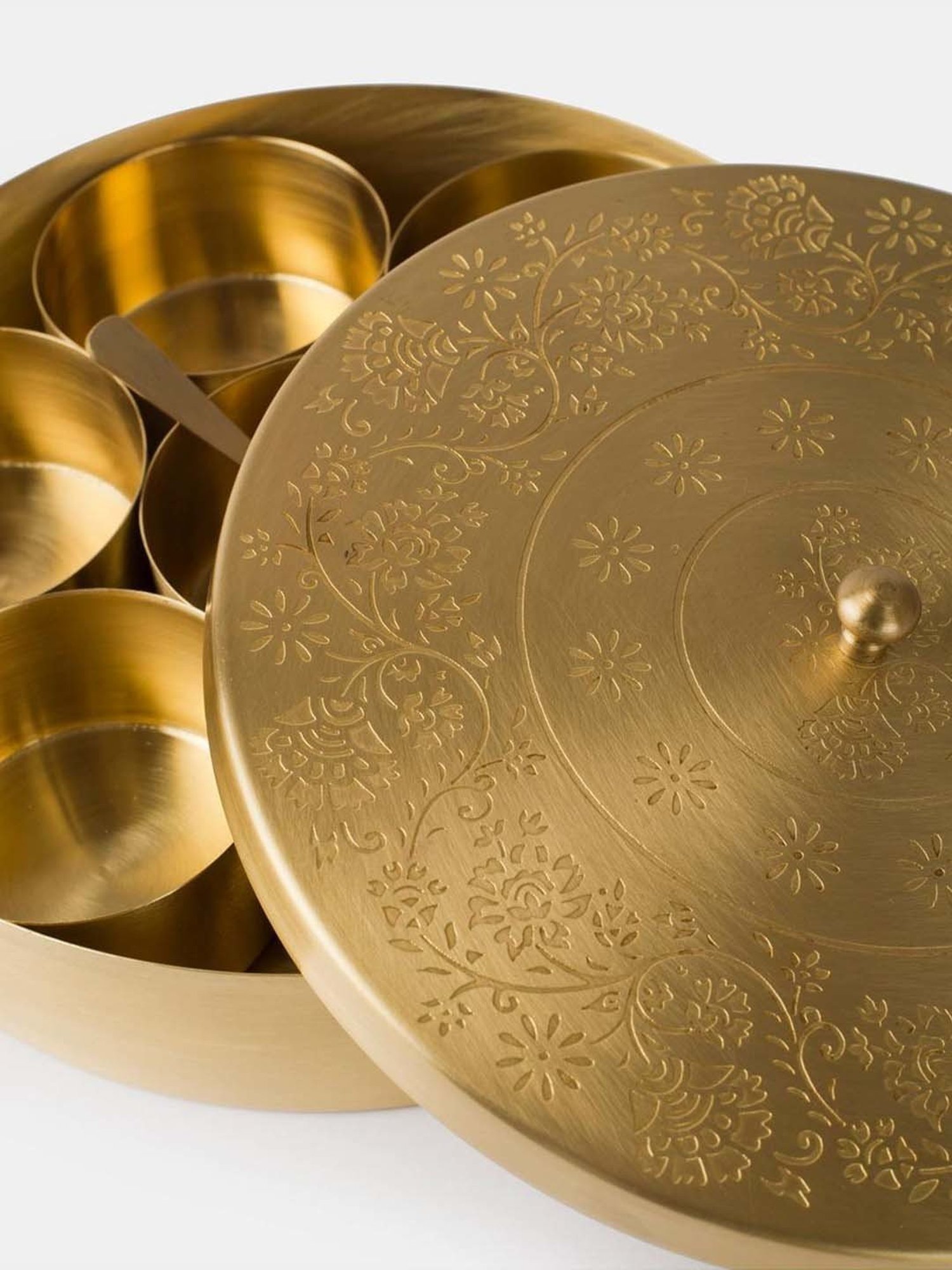 Aristo Silver Stainless Steel Storage Containers with Base Stand - Set of 7