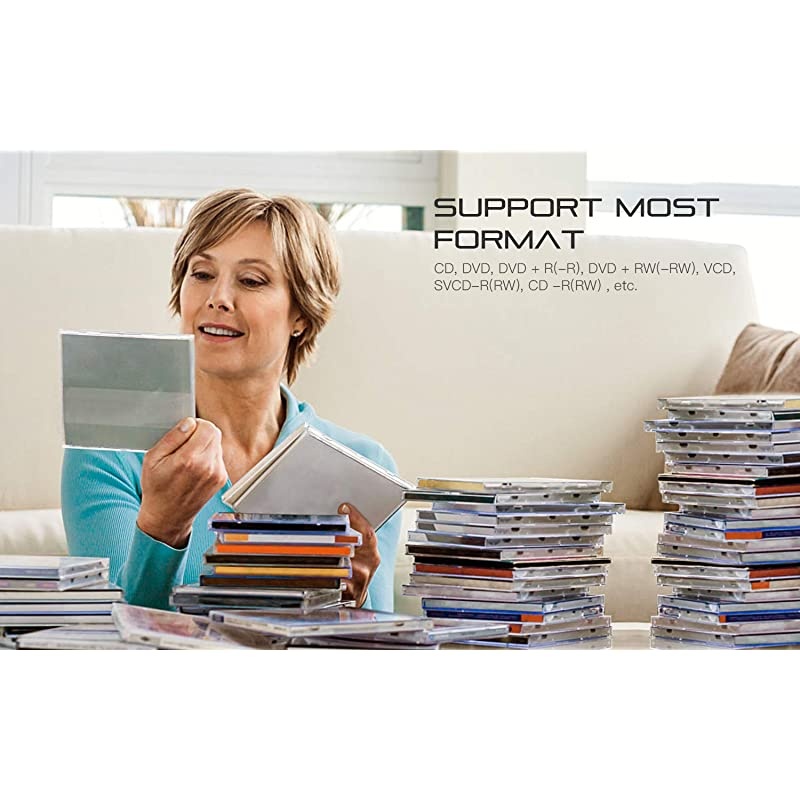 125 Portable DVD Player with HD Swivel Screen 5 Hours Builtin Rechargeable Battery Region Free Support USBSD Card 35mm Audio Jack Remote Control Resume Playback Purple