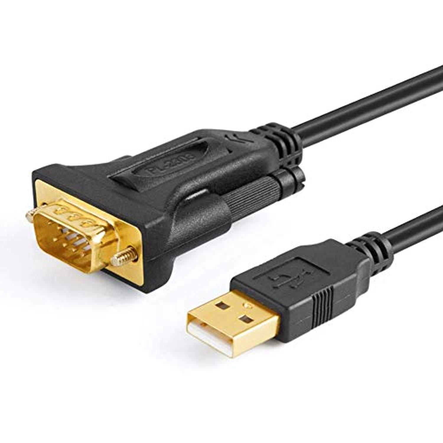usb to rs232 adapter with prolific pl2303 chipset,cablecreation 3ft gold plated usb 2.0 to rs232 male db9 serial converter cabl