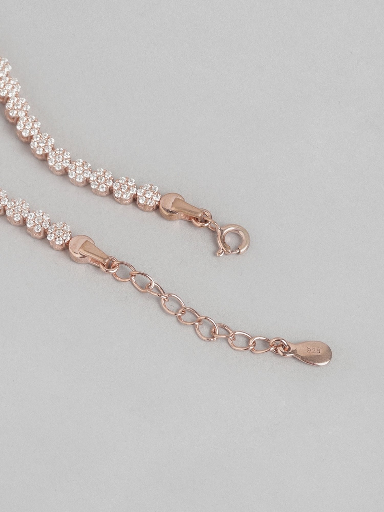 Zavya 925 Sterling Silver Blooming Grace Rose Flexible fit Bracelet For Women