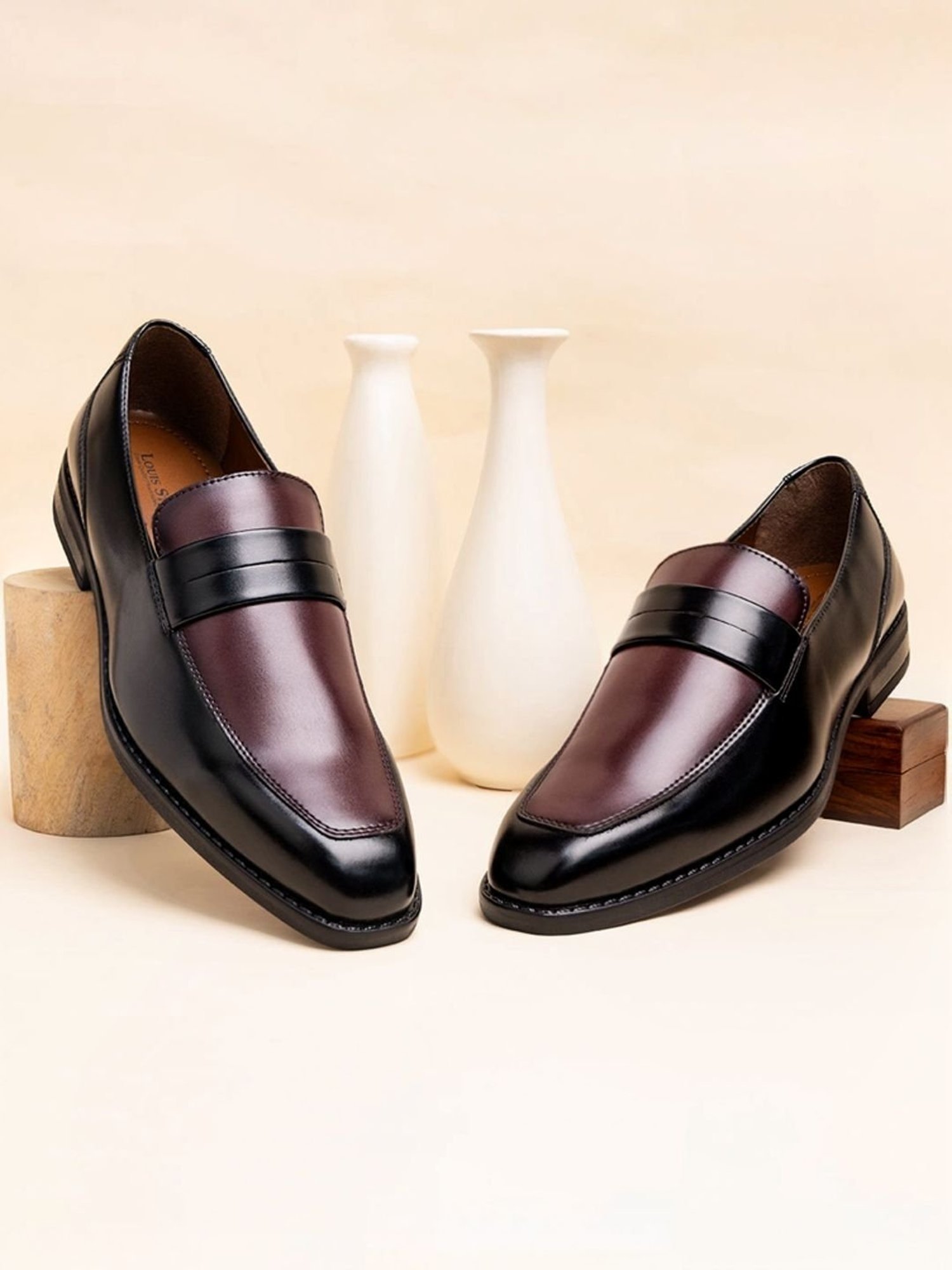 Louis Stitch Men's Rosewood Formal Loafers