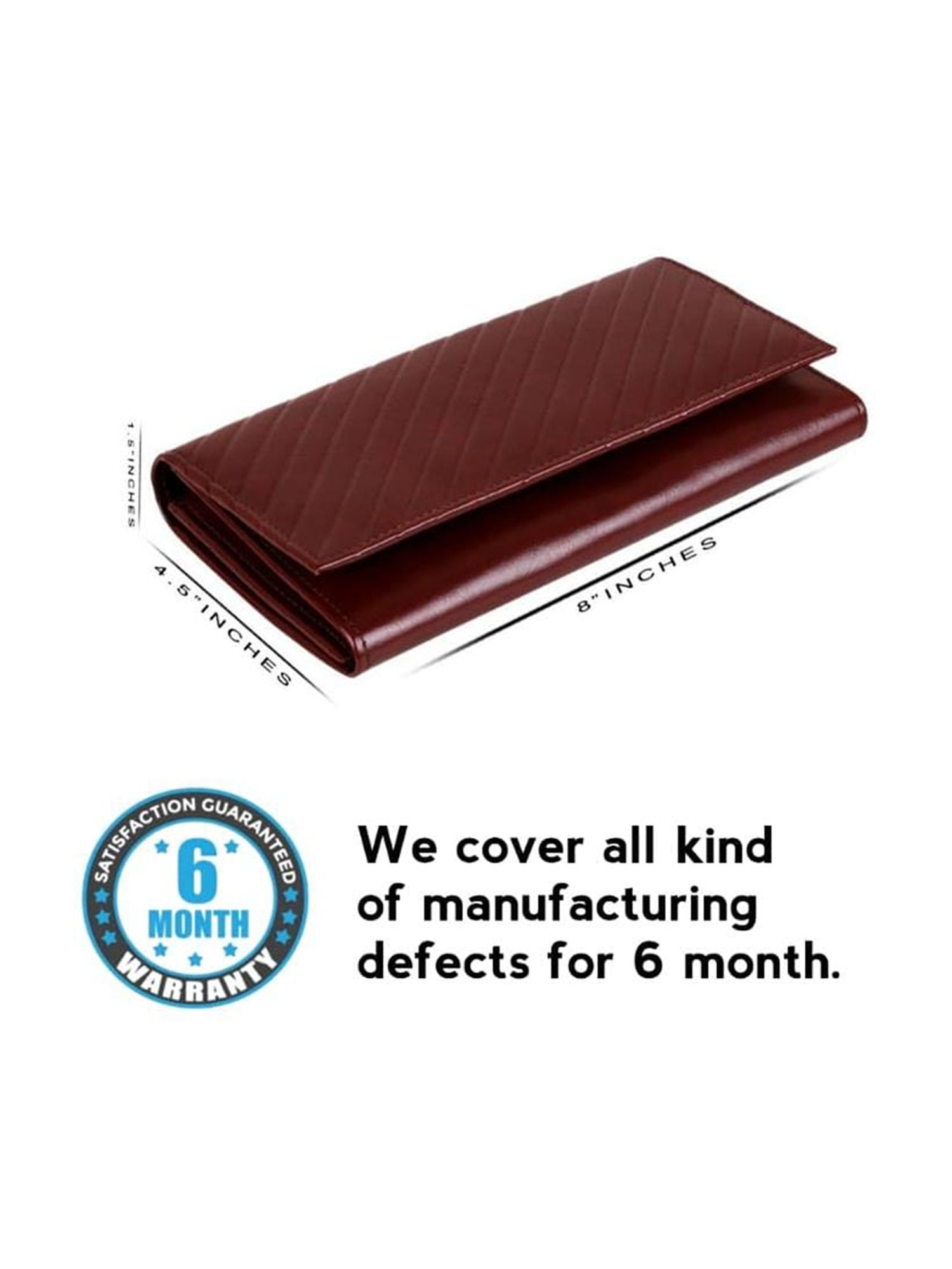 Abeeza Brown Textured Leather Large Clutch