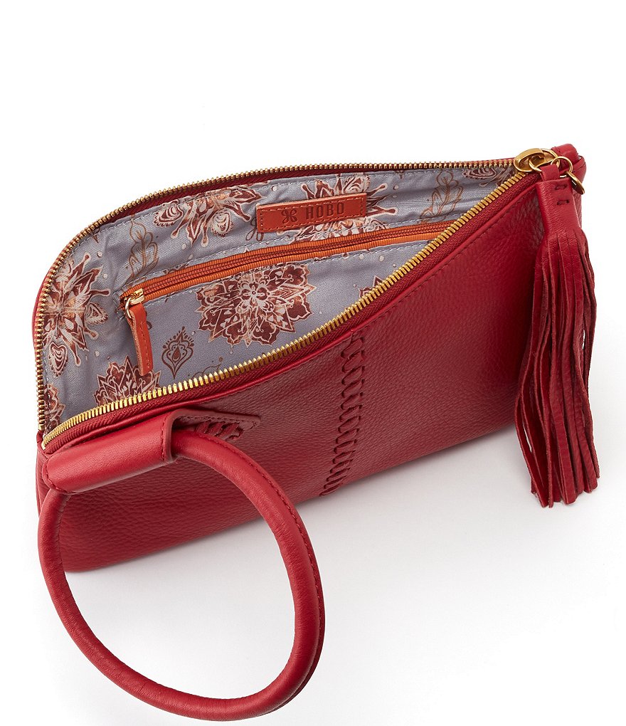 HOBO Sable Ring-Handle Leather Wristlet
