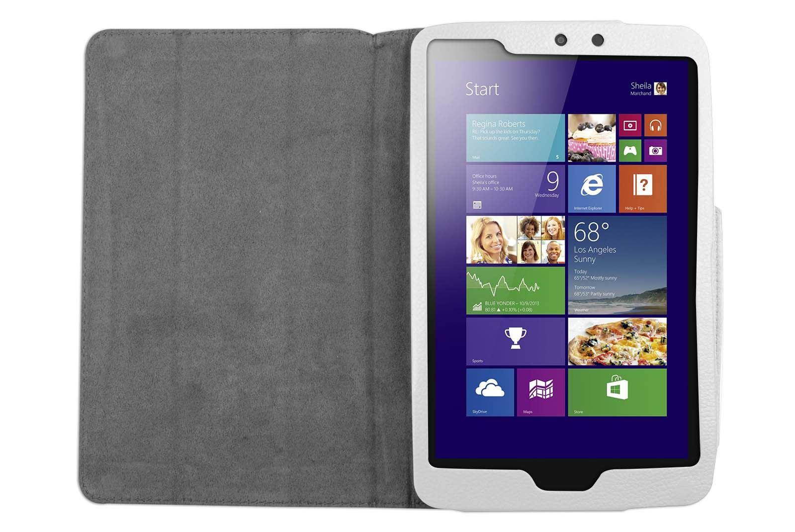 Hellfire Trading Magnetic PU Leather Case Cover for Lenovo IdeaTab Miix 2 8" - Hot Pink