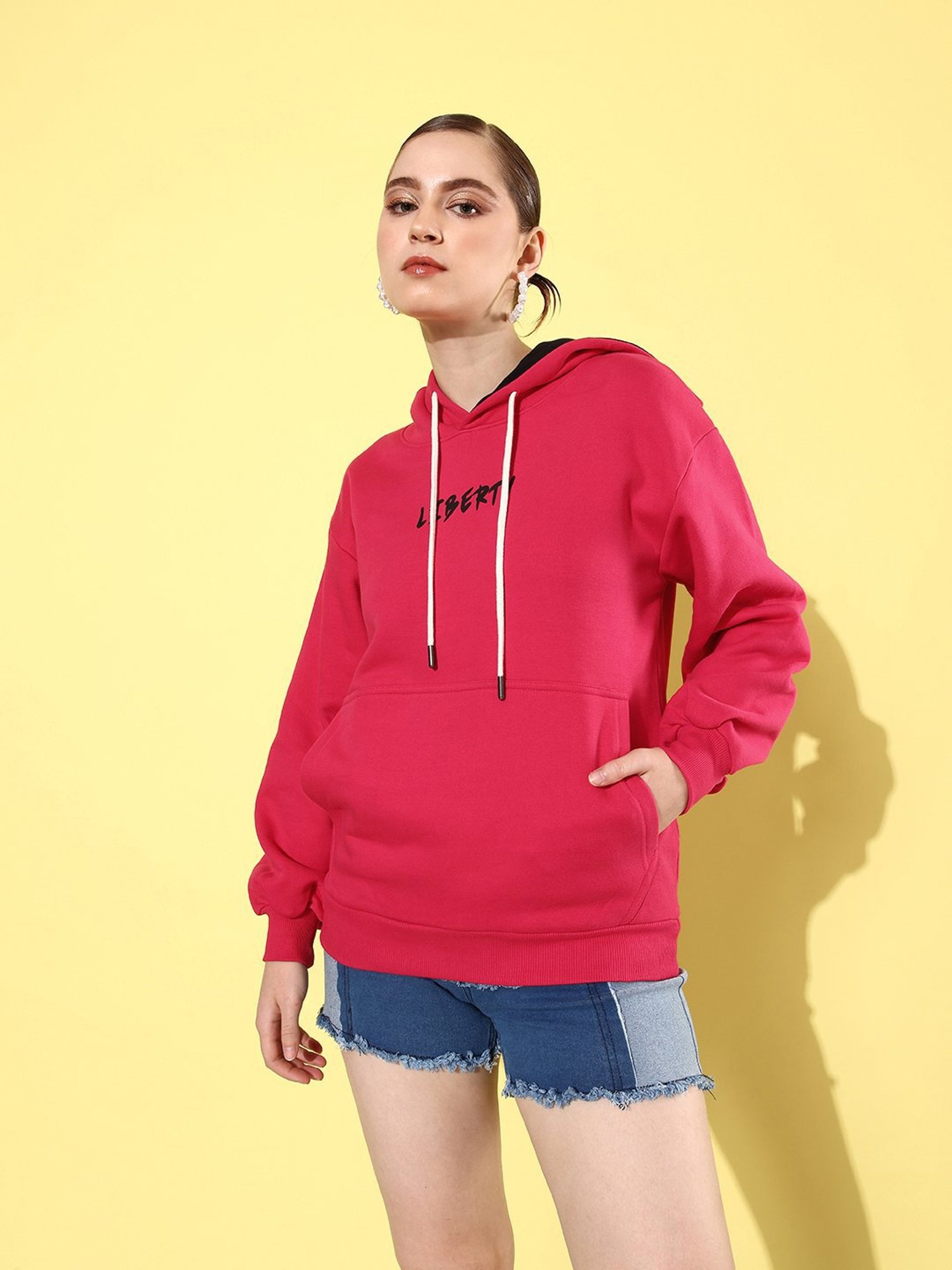 Difference of Opinion Pink Fleece Graphic Print Oversized Sweatshirt