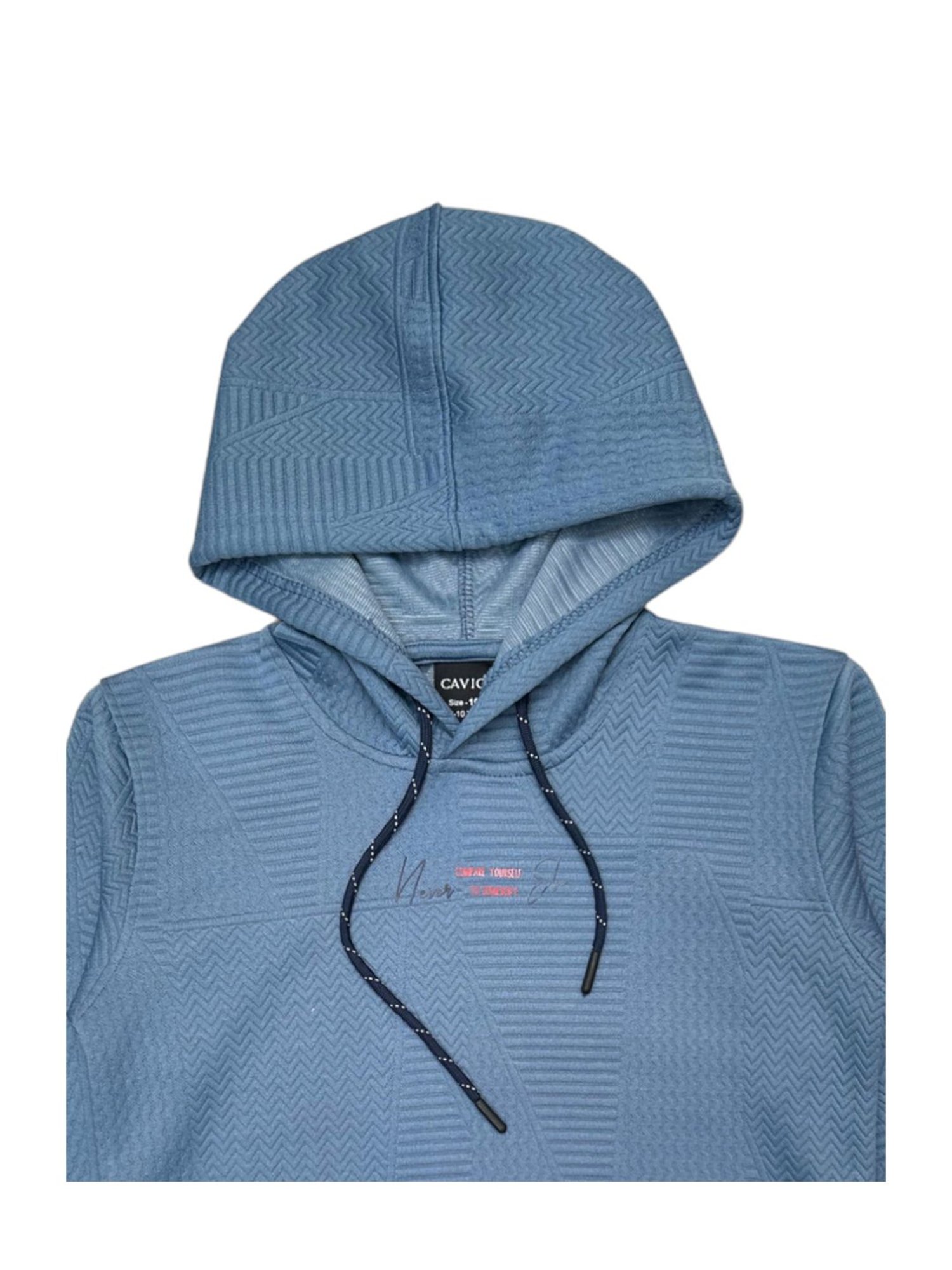 Cavio Kids Blue Solid Full Sleeves Sweatshirt