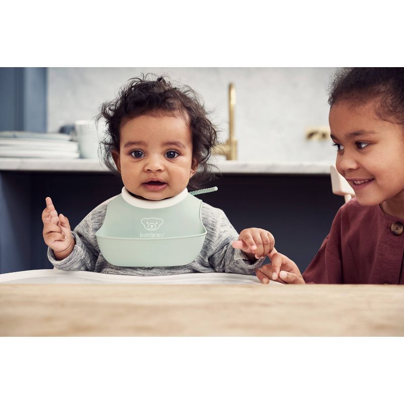 BabyBjorn 2pk Baby Bib Set - Powder Green/Pink - S