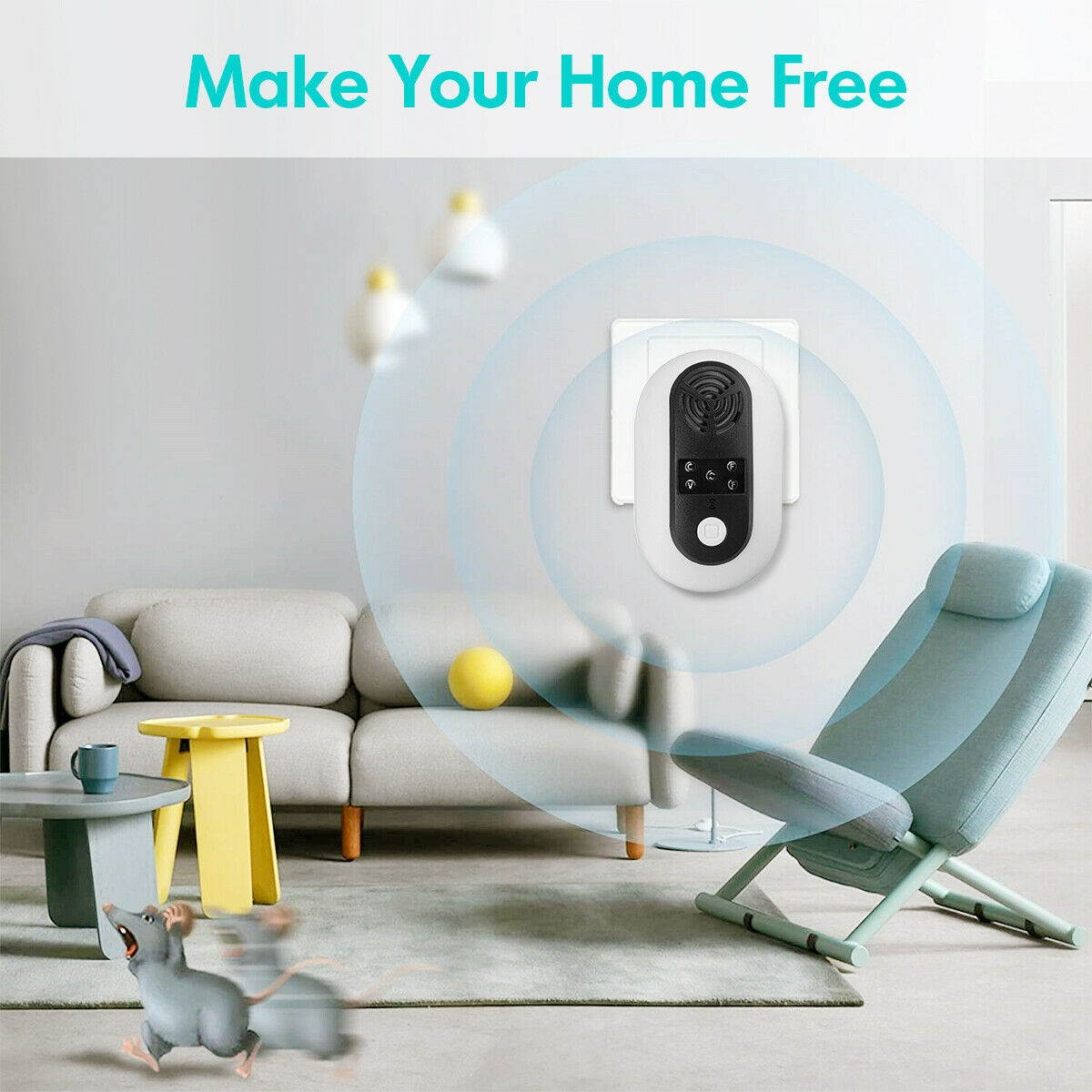 Electronic Ultrasonic Pest Repeller Rats Mosquito Bugs Cockroach Killer Reject