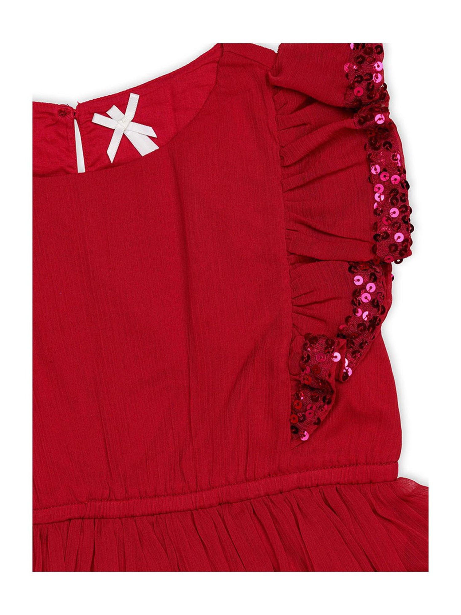 H by Hamleys Girls Red Embellished Dress