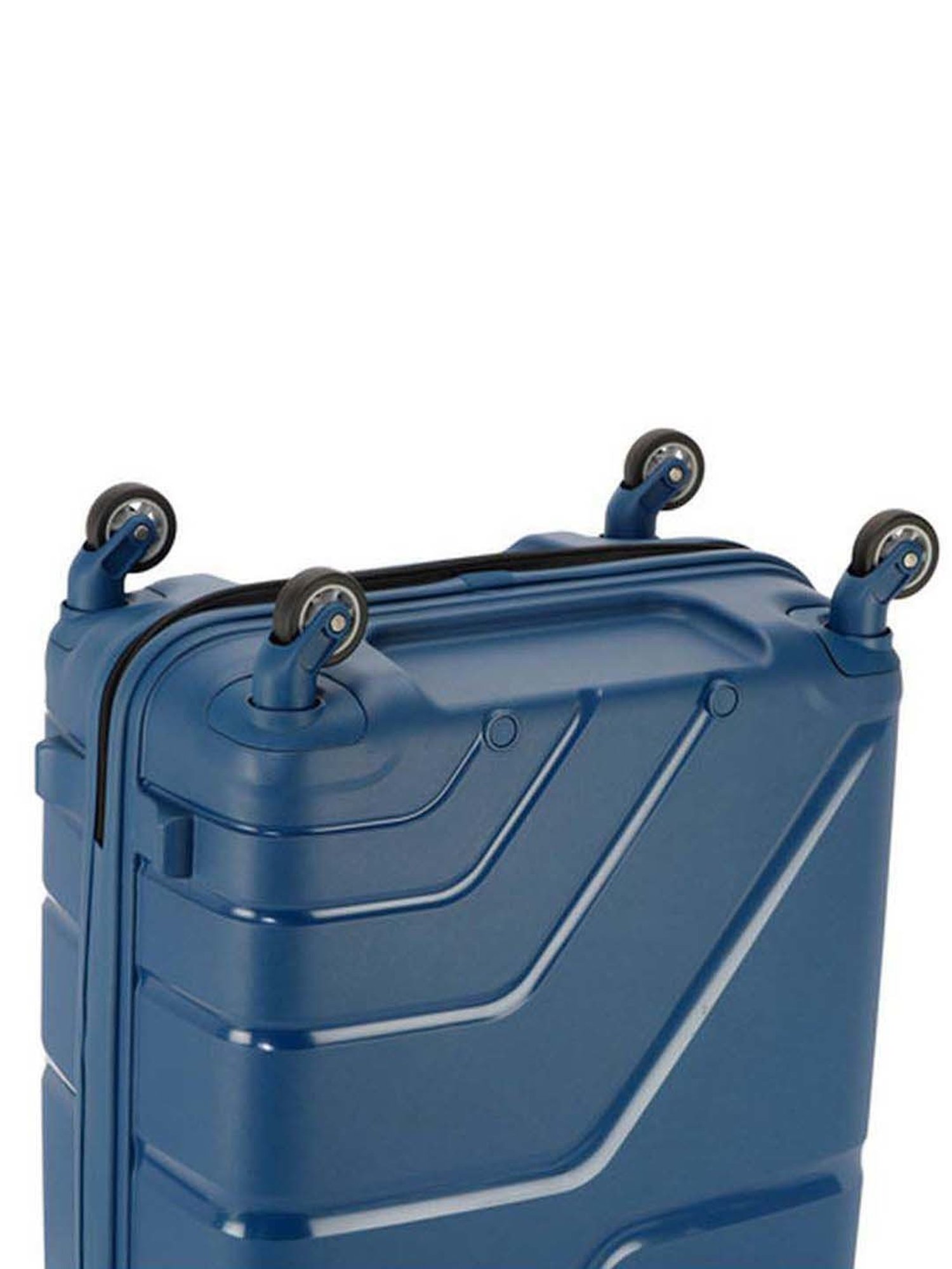 American Tourister Marine Blue Textured Hard Cabin Trolley - 38.5 cm