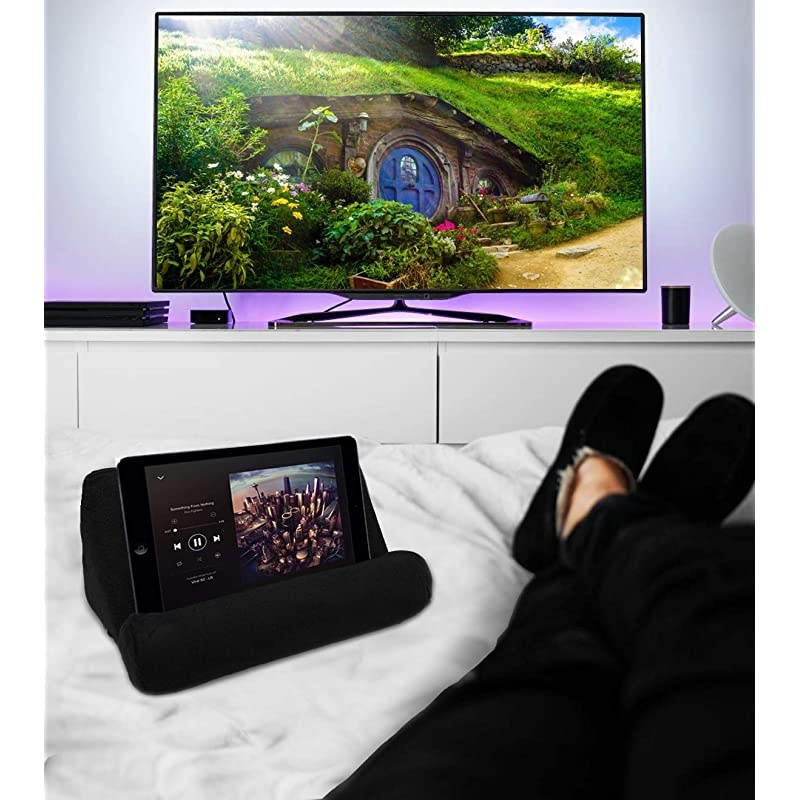Soft Pillow Lap Stand for iPads, Tablets, eReaders, Smartphones, Books, Magazines (Blue)