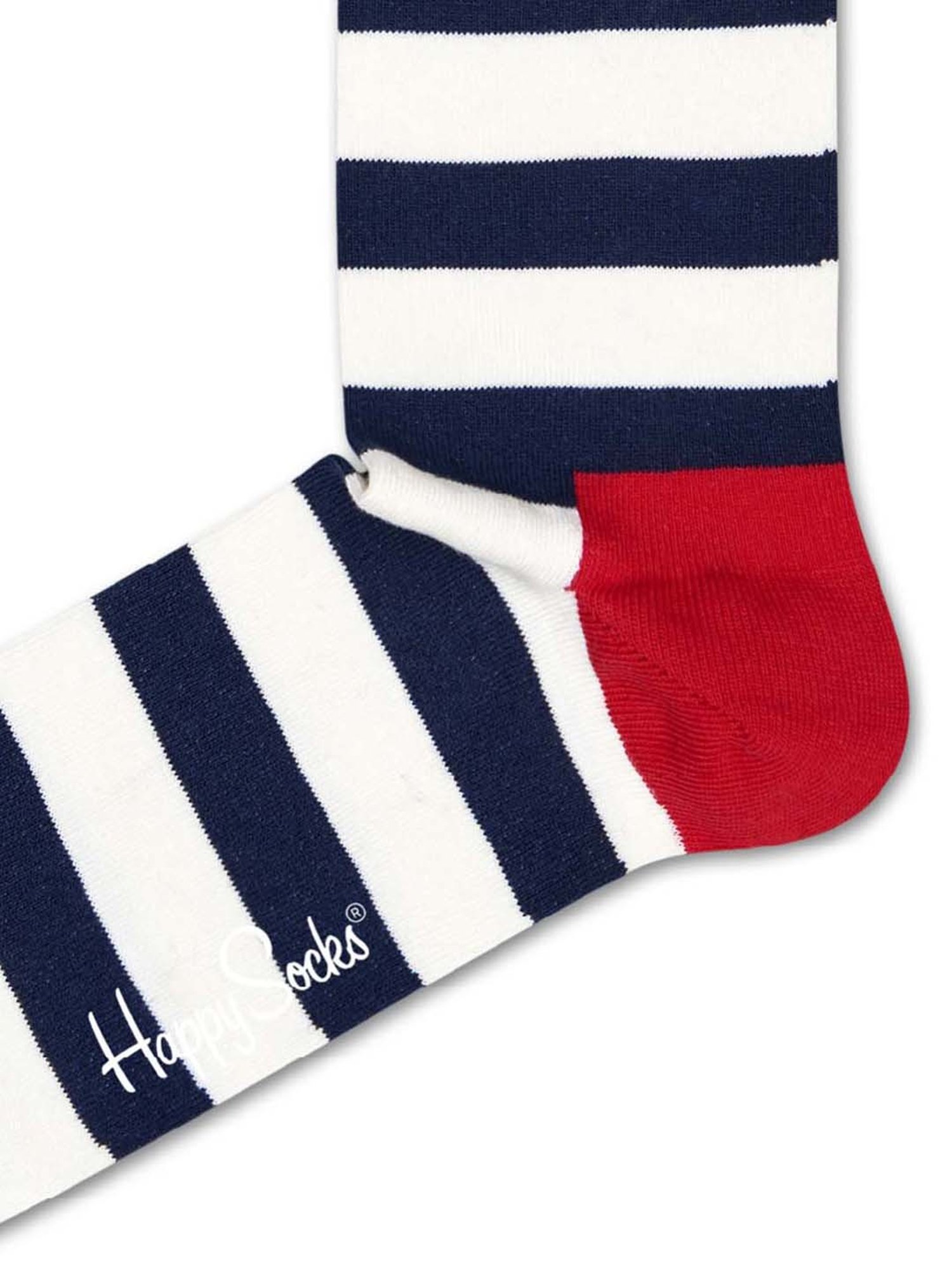 Happy Socks Blue & White Cotton Striped Socks (36-40)