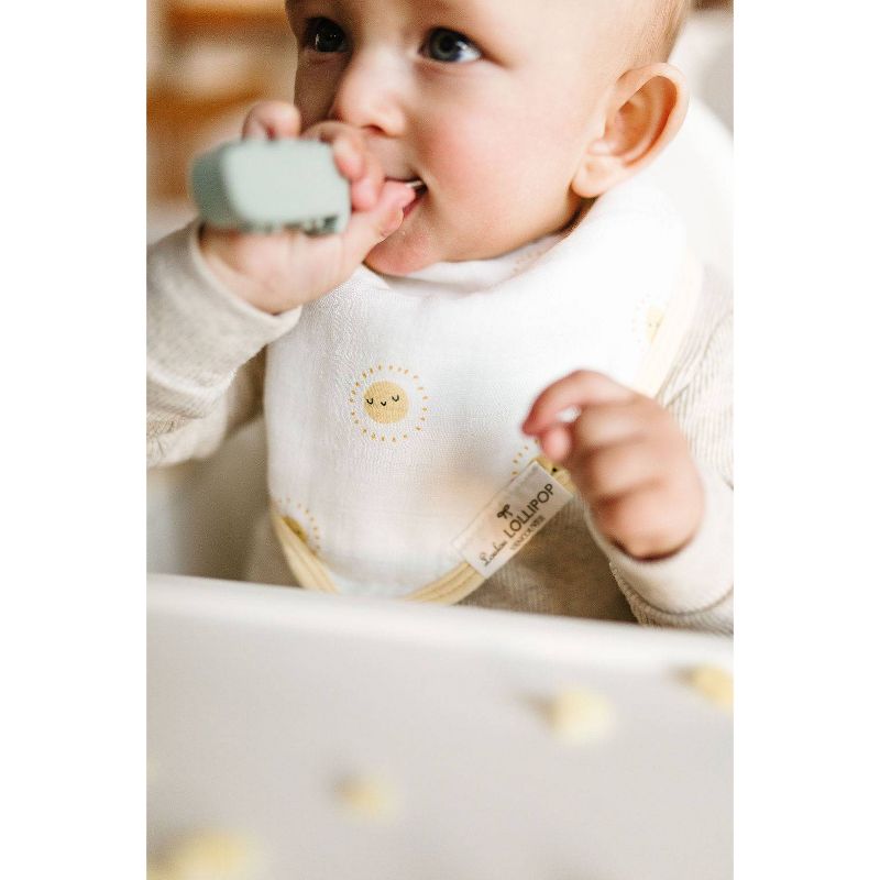 Loulou Lollipop Muslin Bandana Bib Set - Breakfast Blue