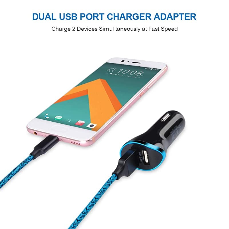 USB Type C Charger, Wall Charger, Car Charger,  Dual Port Wall Adapter with Car Charger Adapter + 2Pack 6ft Fast Charging Cable Compatible with Moto Z3 Play/G6/G6 Plus/G7/G8/Z2 Force/Z4/X4/X5/Z