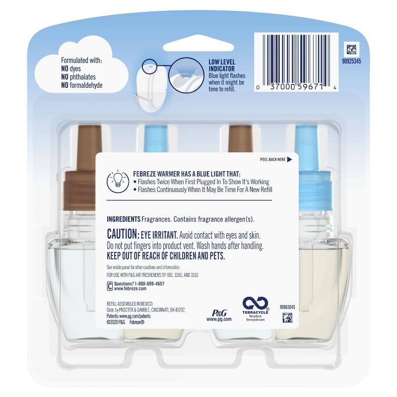 Febreze Plug Wood Refill with Fade Defy Technology - 2ct