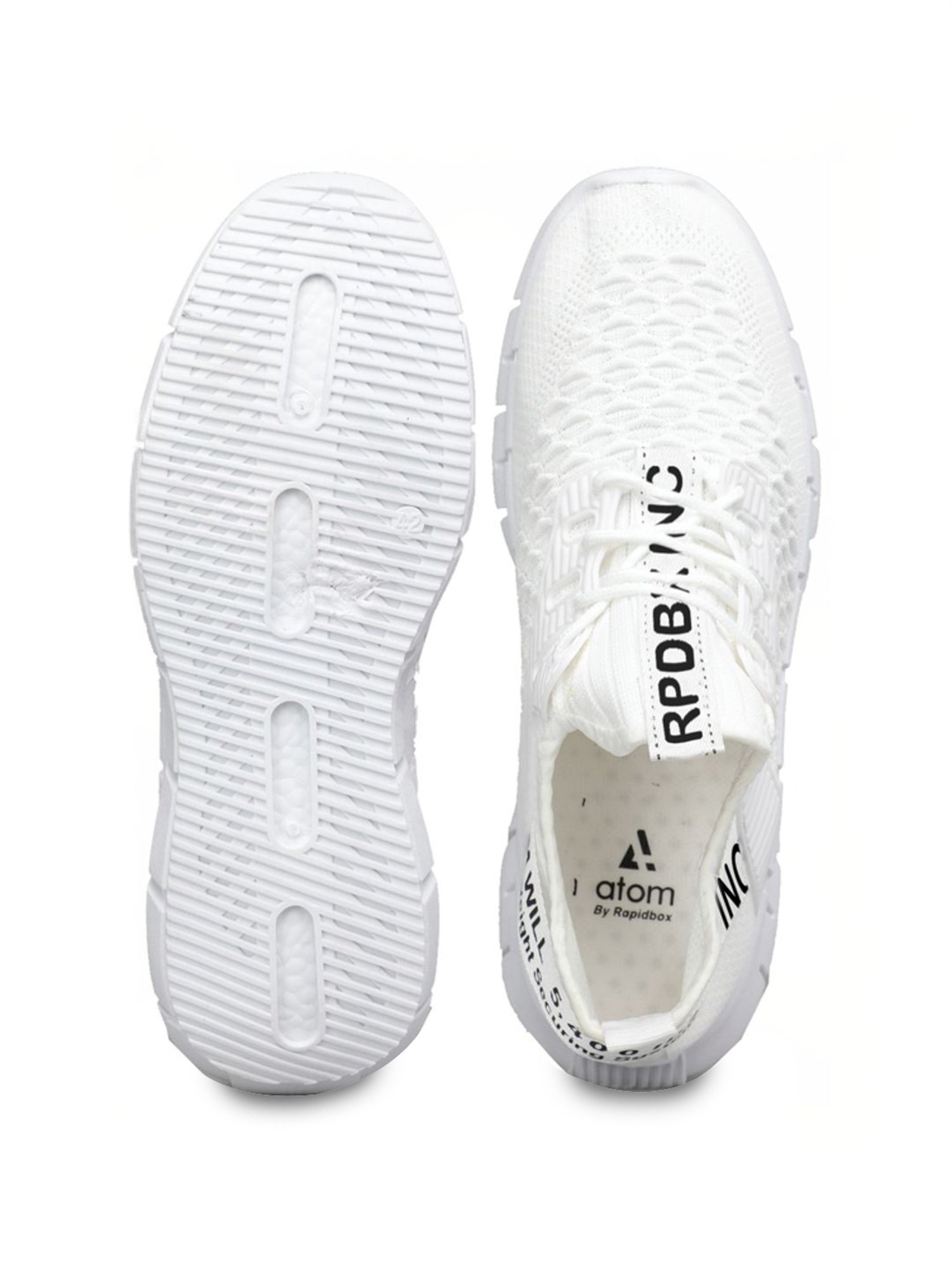 Rapid Box Men's White Running Shoes