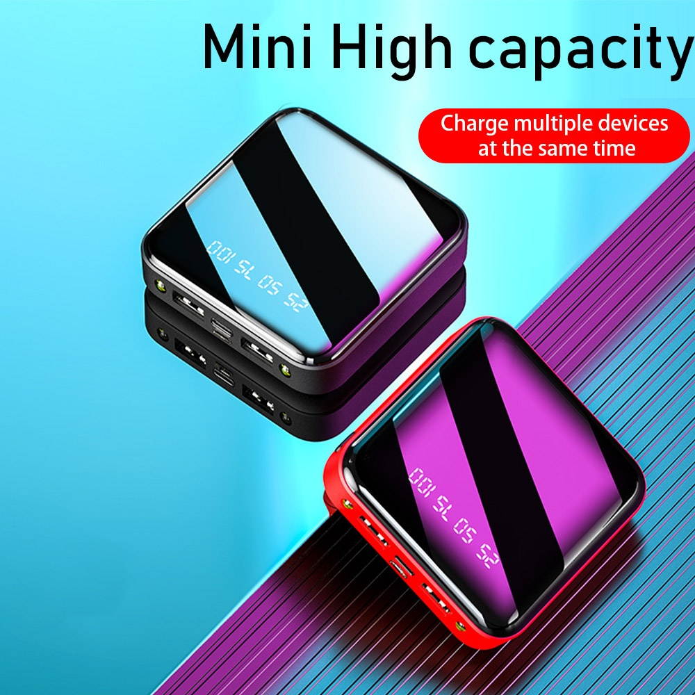 Mini Portable Power Bank 10000mAh External Battery Ultra-Compact High-Speed Charging Technology Portable Charger for iPhone, Samsung Galaxy and More