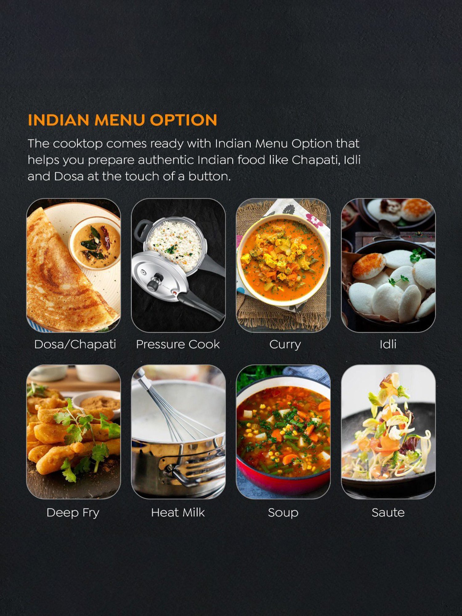 Prestige Swish V4 Black Glass Induction Cooktop 2000W