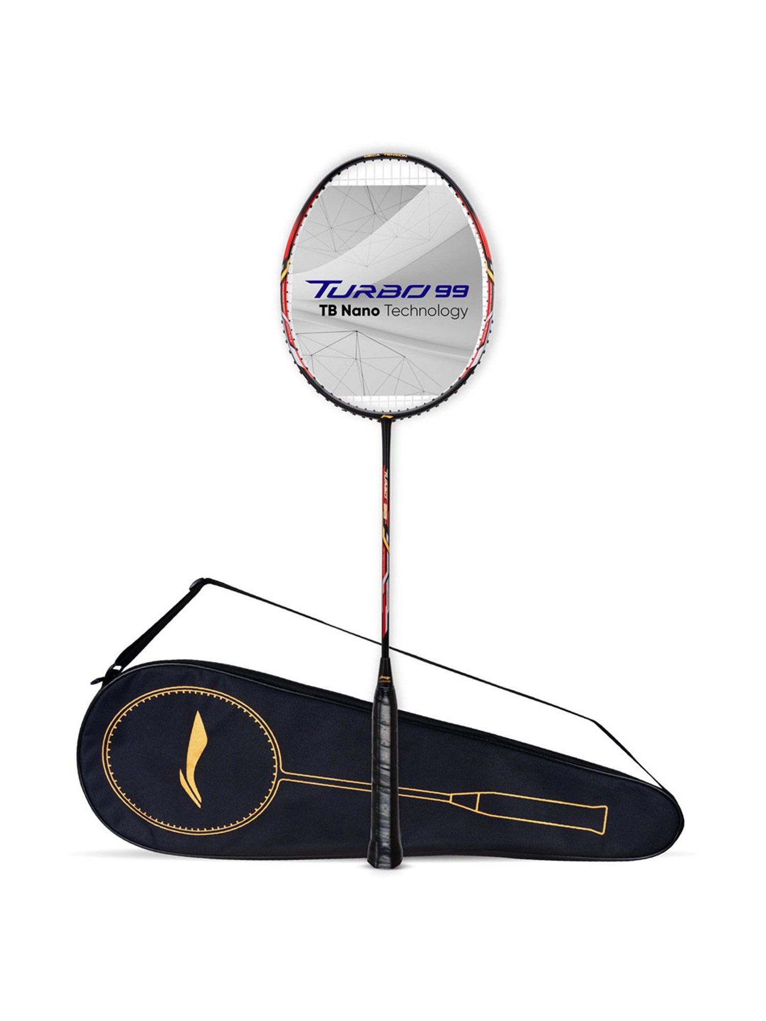 Li-Ning Turbo 99 Strung Badminton Racket (Red) Size - Medium