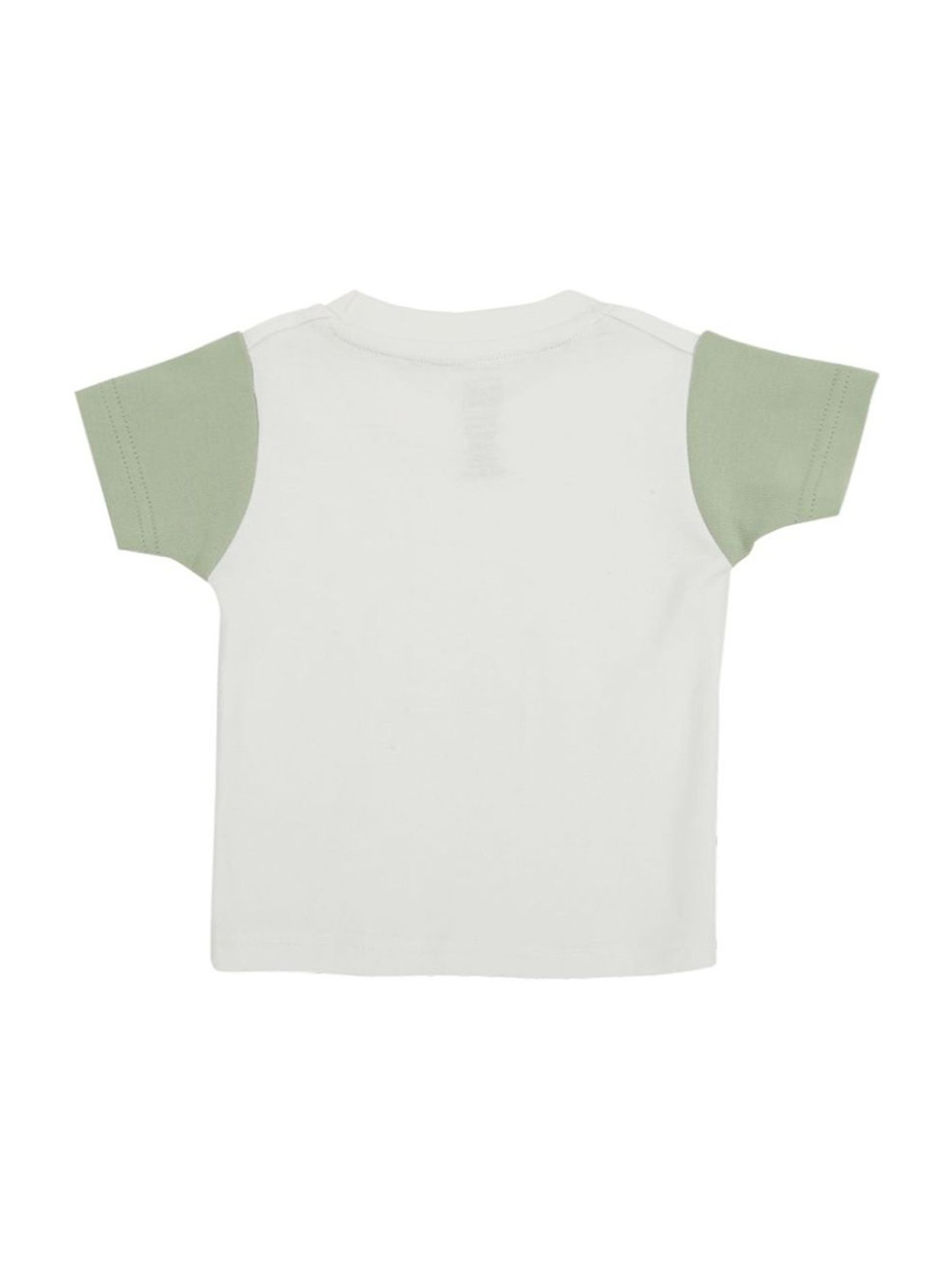 Mee Mee Kids Green & Orange Cotton Applique Dungaree Set