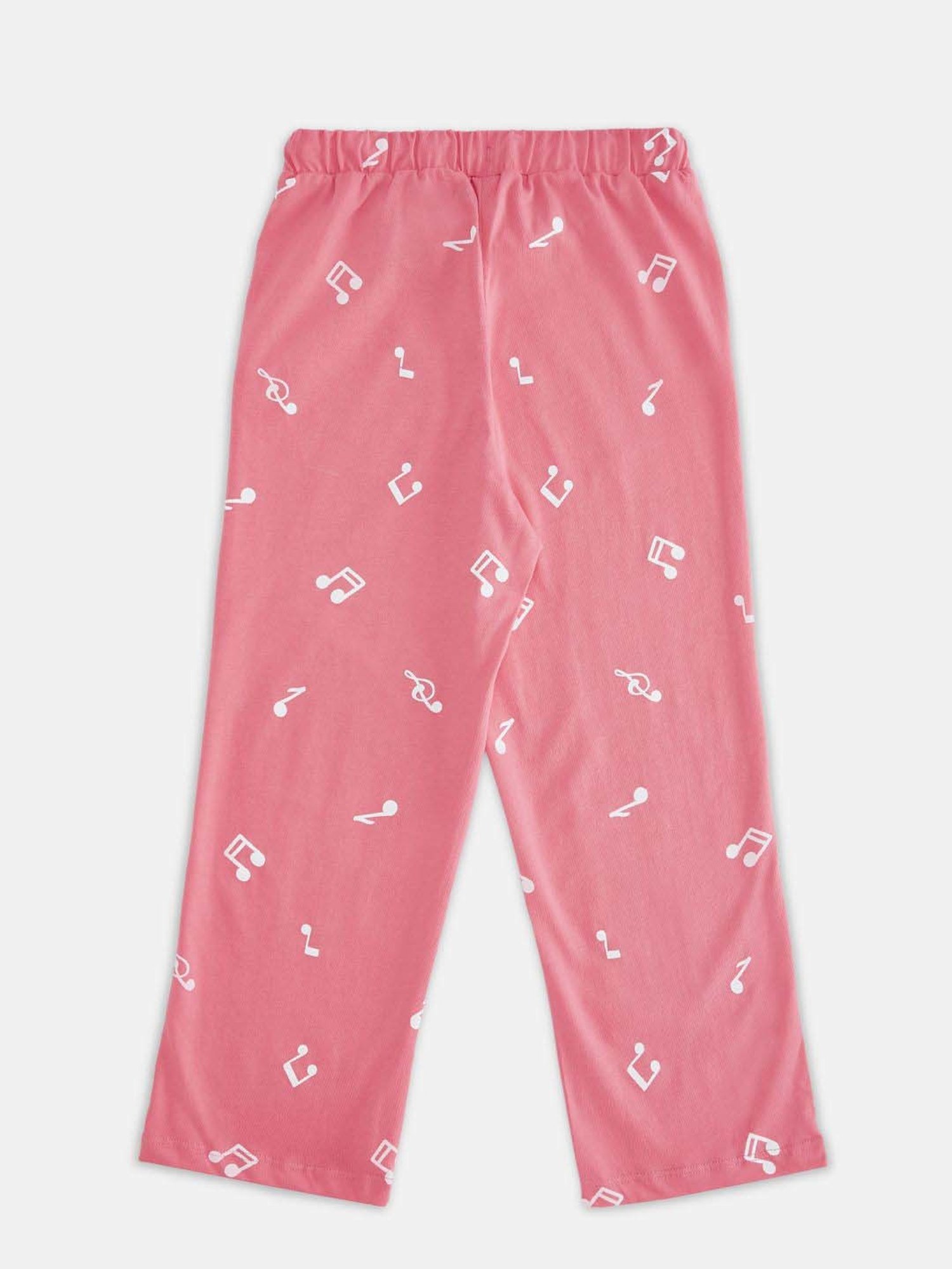Pantaloons Junior Pink Cotton Striped Leggings