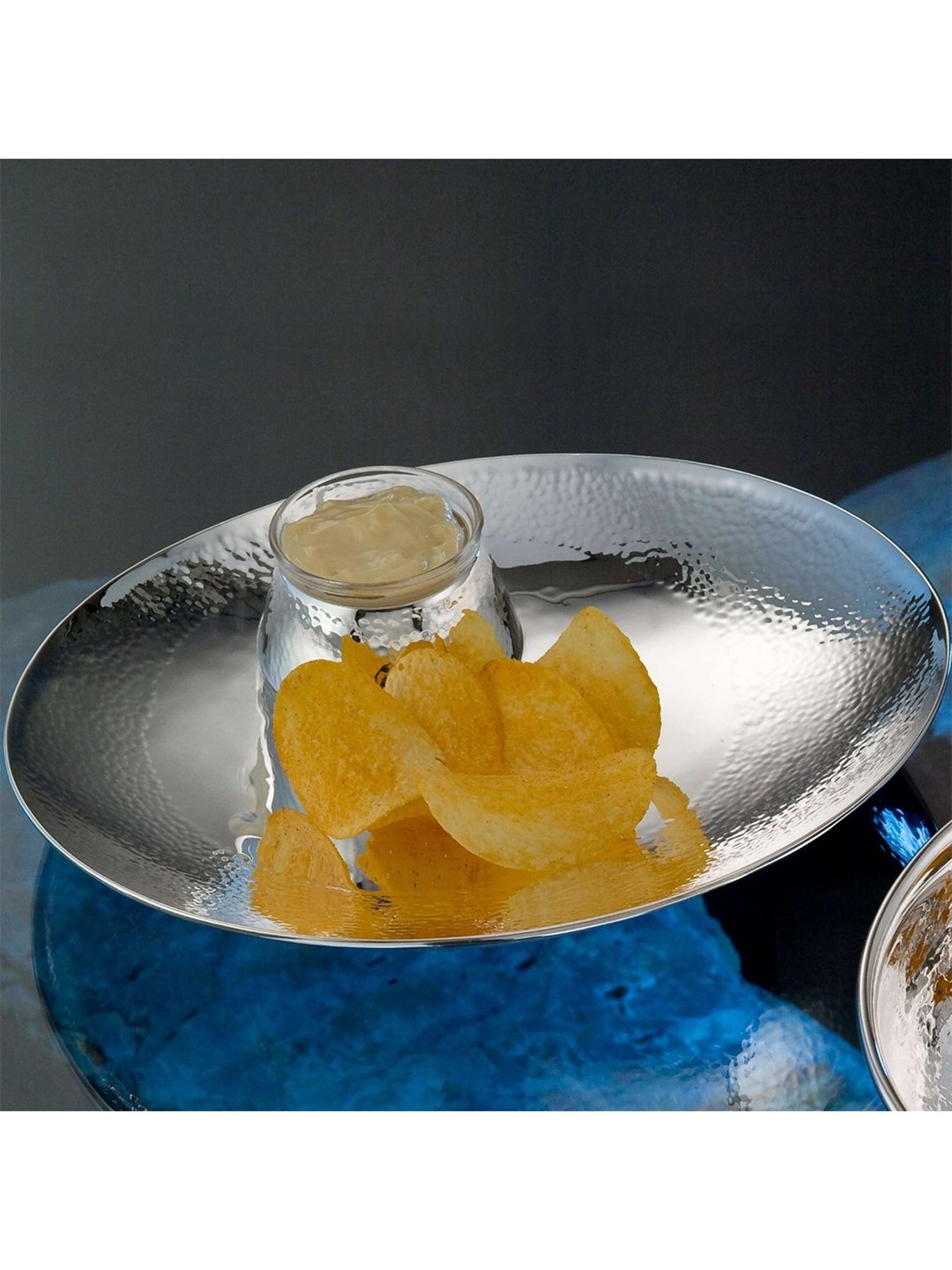 Episode Silver Plated Chip & Dip Cosmos Bowl