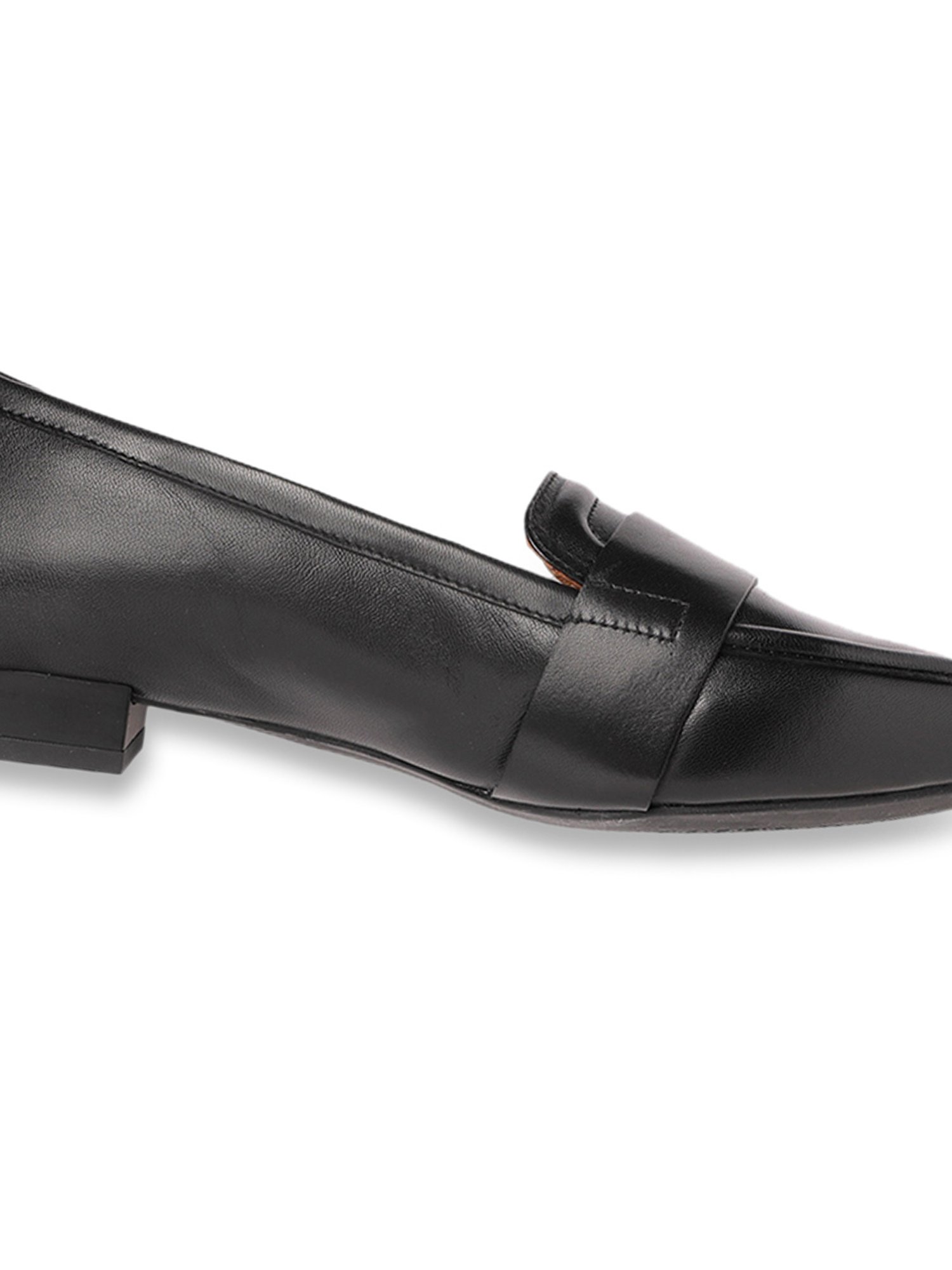 Geox Women's D Charyssa Black Leather Casual Loafers