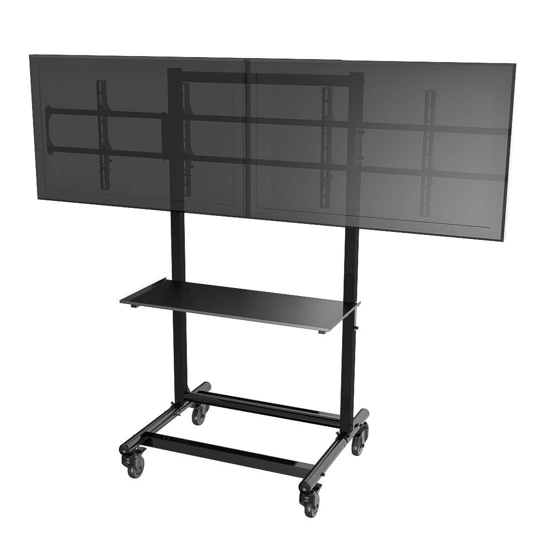 Cotytech Adjustable Mobile Dual TV Cart for 32-46 inch 1 Shelf
