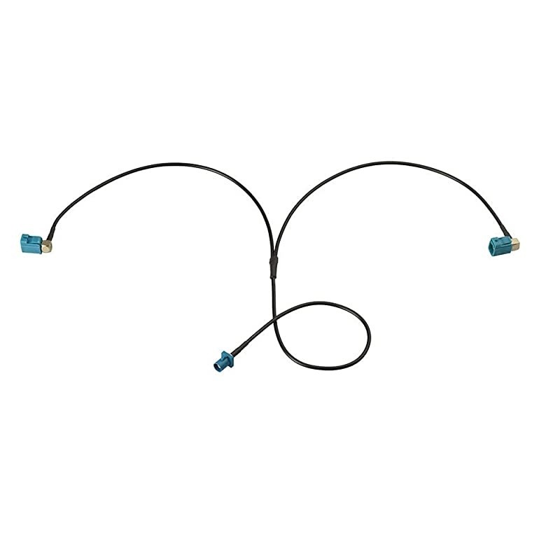 Fakra Splitter, Fakra Cable Male to Female RG174 Coaxial Cable Y Type Splitter for Car Stereo GPS Antenna Extension Cable, 2Ft