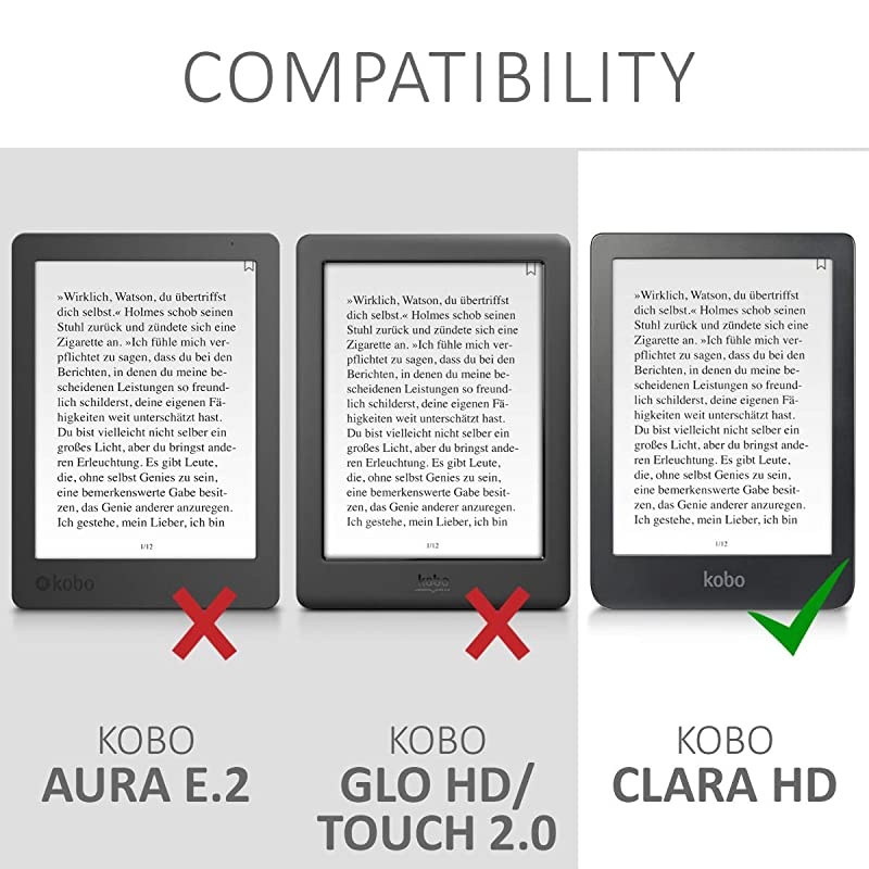 Case Compatible with Kobo Clara HD - Case e-Reader Cover - Travel Black/Multicolor