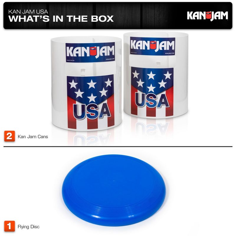 Kan Jam Portable Multiplayer Disc Slam Outdoor Game with 2 Targets, 1 Disc, Goals and Instructions