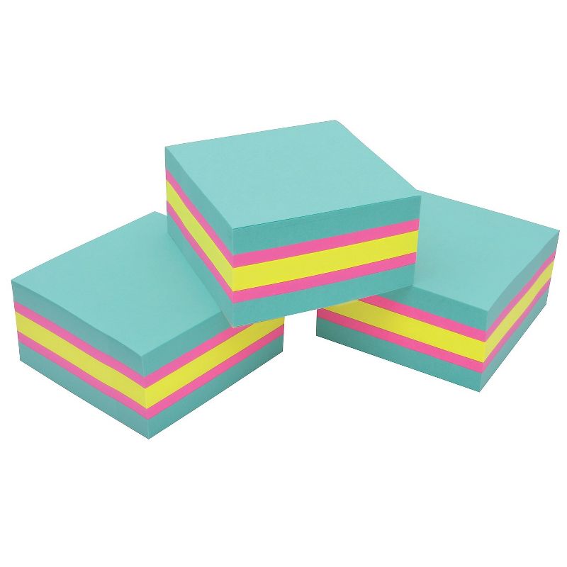 Post-it Super Sticky Notes Cube, 3 x 3, Bright 2027SSAFG-3PK