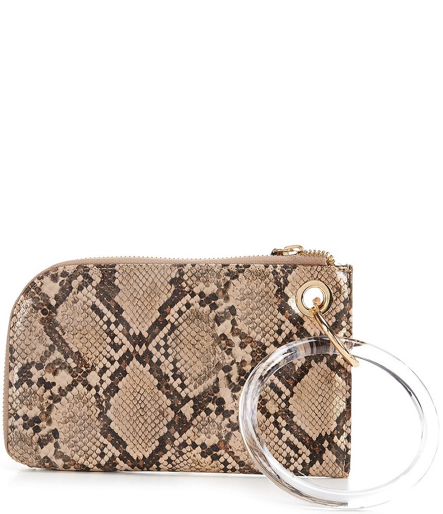 Kate Landry Snake Large Zip Wristlet