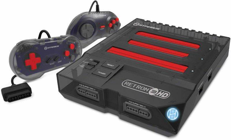 Hyperkin RetroN 3 HD 3-in-1 Retro Gaming Console for NES, Super Famicom, and Genesis/ Mega Drive (Space Black) - Sega Ge