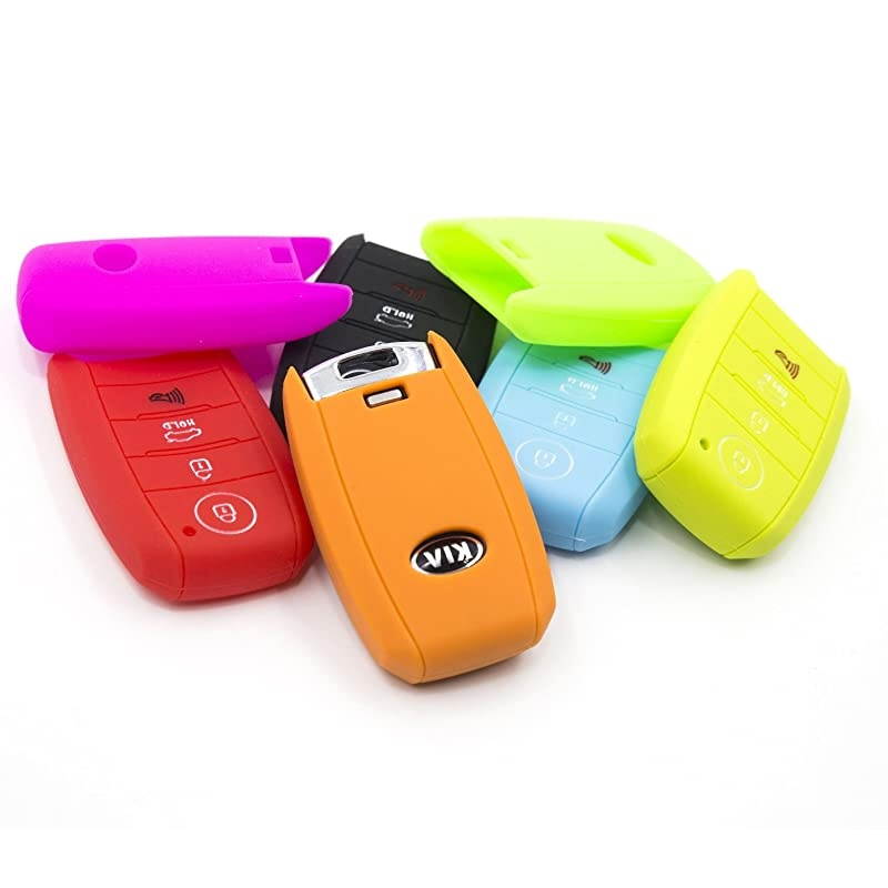 4 Button Silicone Smart Key Case Cover 1Pcs For Kia Soul Carnival Sedona Niro Sorento Sportage Rio Forte Optima Cerato Koup Red