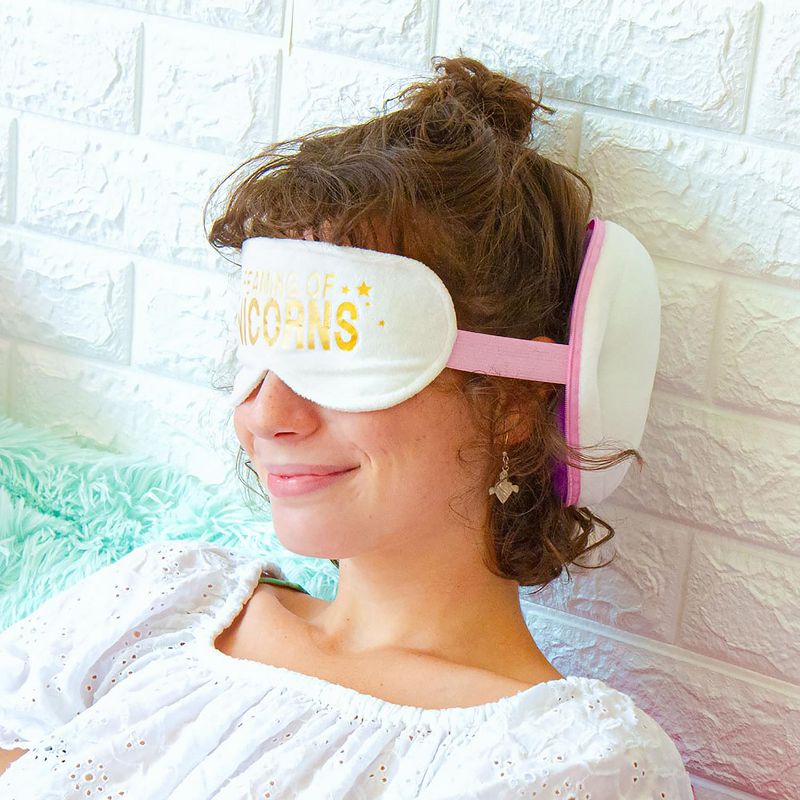 Fashion Angels Style.Lab by Fashion Angels Travel Pillow Eye Mask | Dreaming of Unicorns