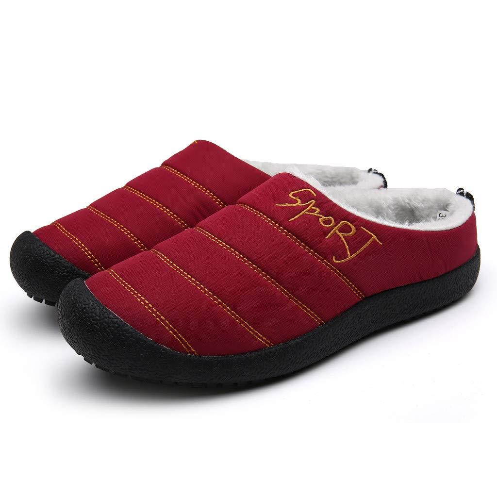 Shusuen Women's House Slippers Comfort Fuzzy Winter Home Shoes Slip On Indoor Outdoor Anti Slip Slippers