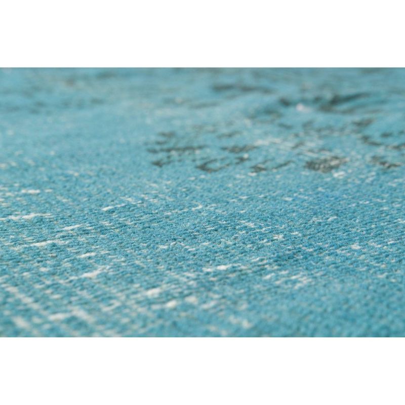 4'9"x8' Vintage One-of-a-Kind Hilke Rug Turquoise Blue - Revival Rugs