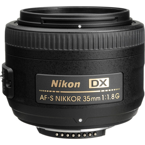 Nikon AF-S DX Nikkor 35mm f/1.8G Lens with 3 Piece Filter Kit |Lens Pouch |Lens Hood & More